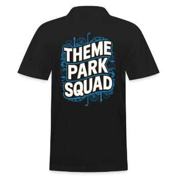 Theme Park Squad Adventure and Fun - Men's Polo Shirt - black - Back - Kai (181cm)