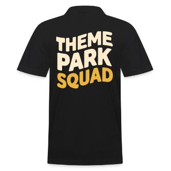 Theme Park Squad Lustiges Teamshirt - Männer Poloshirt - Schwarz - Hinten - Kai (181cm)