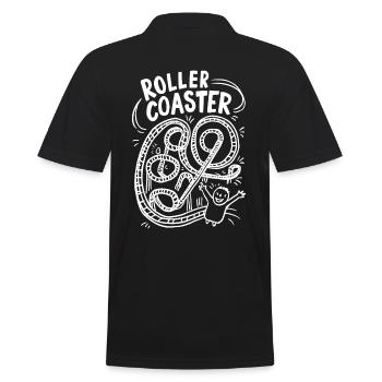 Roller Coaster Rider Fun Ride - Men's Polo Shirt - black - Back - Kai (181cm)
