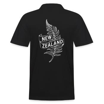 Souvenir Nouvelle-Zélande - Fernblatt Design pour Kiwi - Polo Homme - noir - Dos - Kai (181cm)