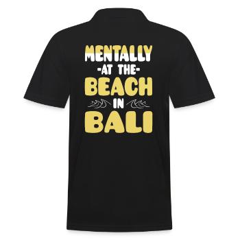 Souvenir de vacances à Bali Beach - Polo Homme - noir - Dos - Kai (181cm)