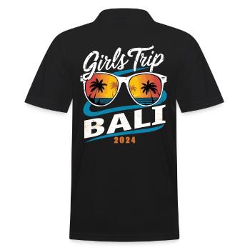 Girls Trip Bali 2024 - Männer Poloshirt - Schwarz - Hinten - Kai (181cm)