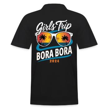 Girls Trip Bora Bora 2024 - Men's Polo Shirt - black - Back - Kai (181cm)