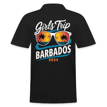 Girls Trip Barbados 2024 - Männer Poloshirt - Schwarz - Hinten - Kai (181cm)