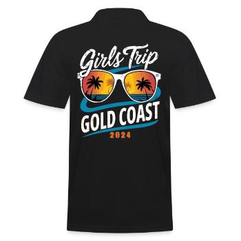 Girls Trip Gold Coast 2024 - Men's Polo Shirt - black - Back - Kai (181cm)