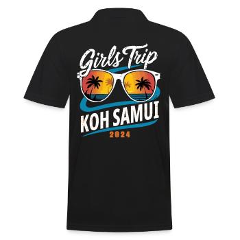 Girls Trip Koh Samui 2024 - Männer Poloshirt - Schwarz - Hinten - Kai (181cm)