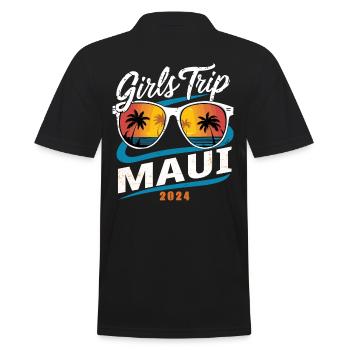 Girls Trip Maui 2024 - Männer Poloshirt - Schwarz - Hinten - Kai (181cm)