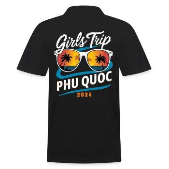 Girls Trip Phu Quoc 2024 - Männer Poloshirt - Schwarz - Hinten - Kai (181cm)