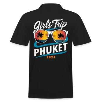 Girls Trip Phuket 2024 - Men's Polo Shirt - black - Back - Kai (181cm)