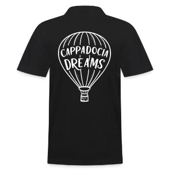 Cappadocia Dreams Cappadocia Souvenir - Men's Polo Shirt - black - Back - Kai (181cm)
