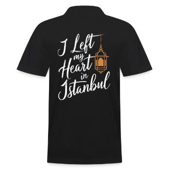 I left my heart in Istanbul souvenir - Men's Polo Shirt - black - Back - Kai (181cm)