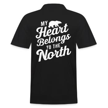 Mon cœur appartient au nord - Polo Homme - noir - Dos - Kai (181cm)