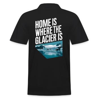 La maison est là où se trouve le glacier - Iceland Souvenir - Polo Homme - noir - Dos - Kai (181cm)