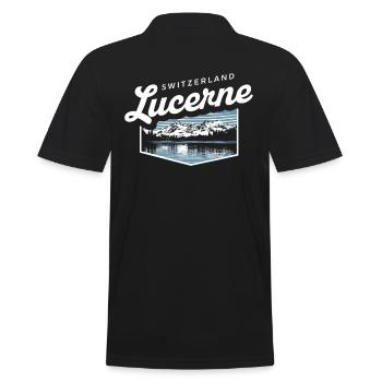 Suisse Lucerne Souvenir Paysage alpin - Polo Homme - noir - Dos - Kai (181cm)