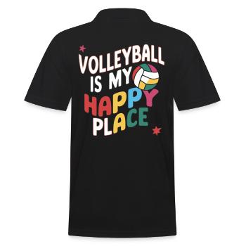volley-ball volley-ball volley-ball est mon heureux - Polo Homme - noir - Dos - Kai (181cm)