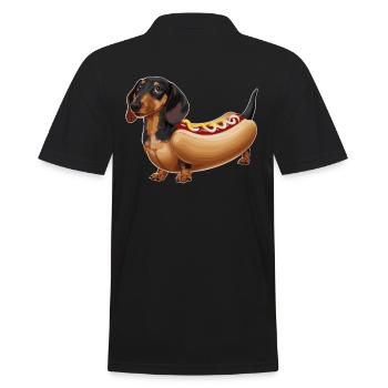 Teckel En Costumes Chien Saucisse - Polo Homme - noir - Dos - Kai (181cm)