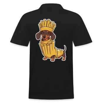 Teckel En Frites Français Déguisements - Déguisement Humoristique - Polo Homme - noir - Dos - Kai (181cm)