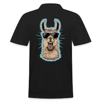 Lama cool avec des lunettes de soleil - Polo Homme - noir - Dos - Kai (181cm)