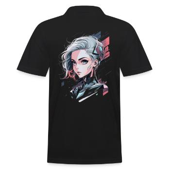 Guerrier cyberpunk futuriste - Polo Homme - noir - Dos - Kai (181cm)
