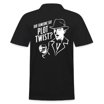 Murder Mystery Dinner Outfit Plot Twist - Männer Poloshirt - Schwarz - Hinten - Kai (181cm)
