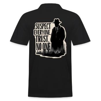 Suspect everyone, trust no one Murder - Men's Polo Shirt - black - Back - Kai (181cm)