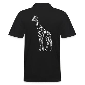 Oeuvre d’art géométrique girafe - Polo Homme - noir - Dos - Kai (181cm)