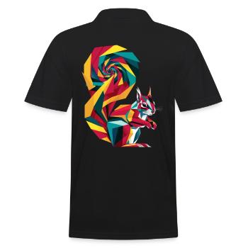 Graphique géométrique coloré d’animal de la ferme - Polo Homme - noir - Dos - Kai (181cm)