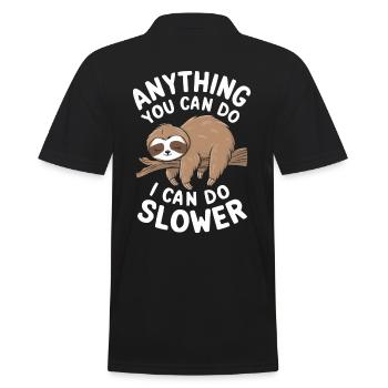 fSloth Citation de motivation inspirante : Tout - Polo Homme - noir - Dos - Kai (181cm)