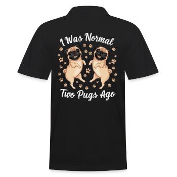 I was normal in front of two boobs - Men's Polo Shirt - black - Back - Kai (181cm)