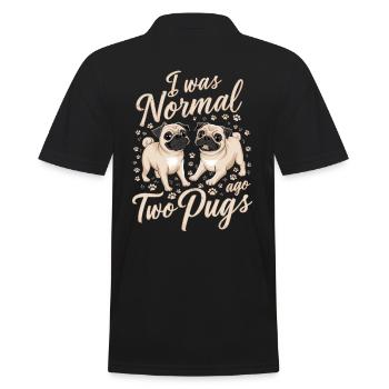 I was normal in front of two boobs - Men's Polo Shirt - black - Back - Kai (181cm)