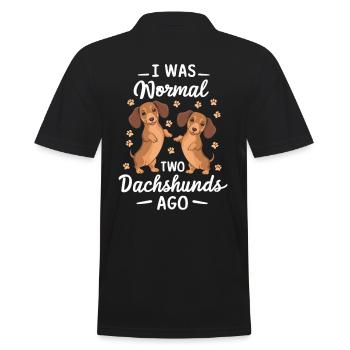 J’étais normal devant deux teckels - Polo Homme - noir - Dos - Kai (181cm)