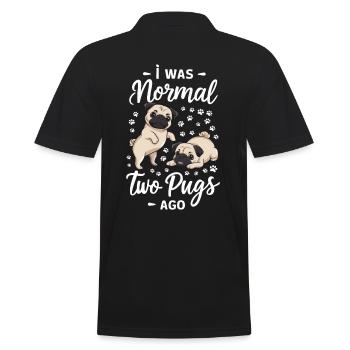 I was normal in front of two boobs - Men's Polo Shirt - black - Back - Kai (181cm)