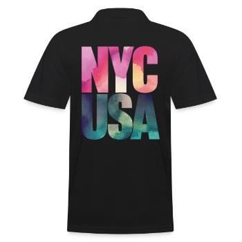 Souvenir de New York aux États-Unis – Remembering New York - Polo Homme - noir - Dos - Kai (181cm)