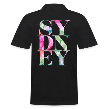 Motif d’aquarelle souvenir de Sydney - Polo Homme - noir - Dos - Kai (181cm)
