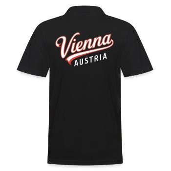 Vienna Austria Souvenir - Men's Polo Shirt - black - Back - Kai (181cm)