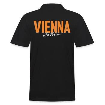 Vienna Austria Souvenir for Travel - Men's Polo Shirt - black - Back - Kai (181cm)