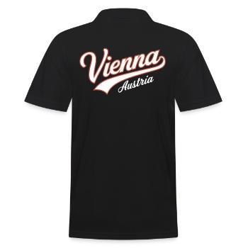 Vienna Austria Souvenir - Men's Polo Shirt - black - Back - Kai (181cm)