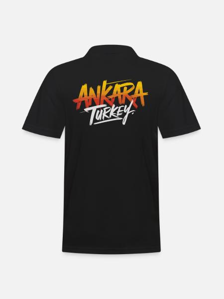 Ankara Turkey Souvenir - Men's Polo Shirt - black