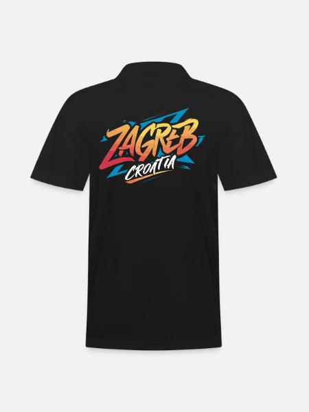 Zagreb Croatia Souvenir - Men's Polo Shirt - black