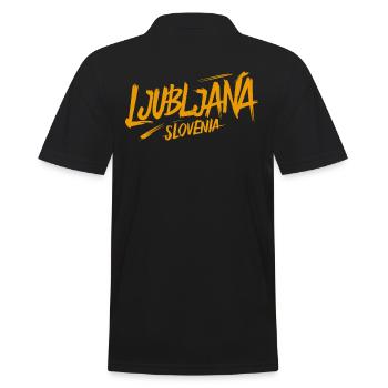 Souvenir de Ljubljana Slovénie - Polo Homme - noir - Dos - Kai (181cm)