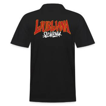 Souvenir de Ljubljana Slovénie - Polo Homme - noir - Dos - Kai (181cm)