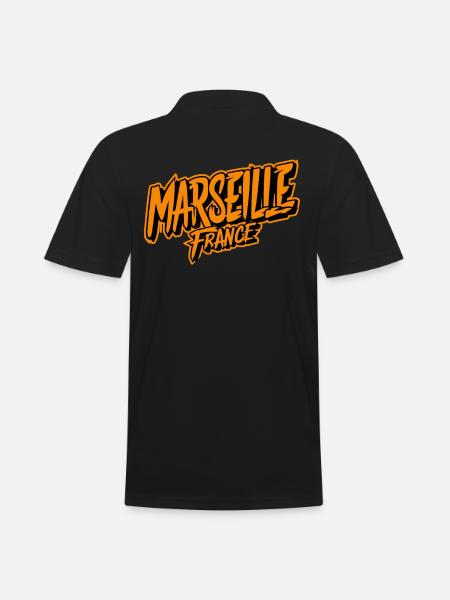 Marseille France Souvenir Highlight - Men's Polo Shirt - black