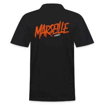 Souvenir de Marseille France - Polo Homme - noir - Dos - Kai (181cm)