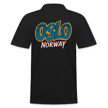 Souvenir d'Oslo Norvège pour les voyageurs - Polo Homme - noir - Dos - Kai (181cm)