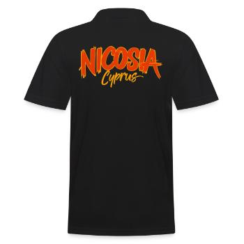 Nicosia Cyprus Souvenir - Männer Poloshirt - Schwarz - Hinten - Kai (181cm)