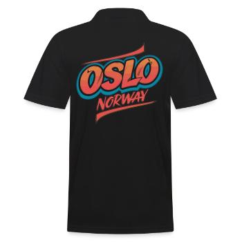 Oslo Norvège Souvenir pour les voyageurs - Polo Homme - noir - Dos - Kai (181cm)