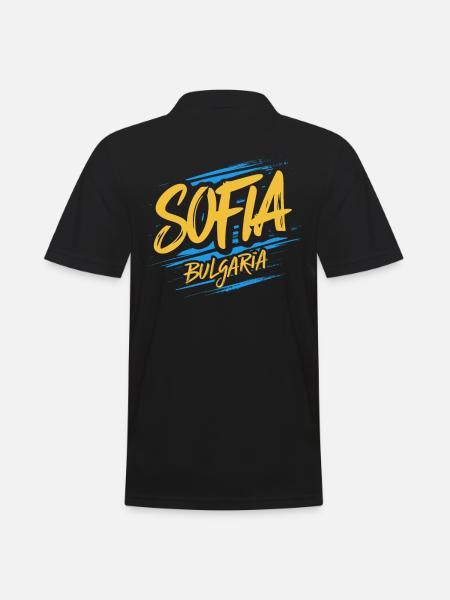 Sofia Bulgaria Souvenir - Men's Polo Shirt - black
