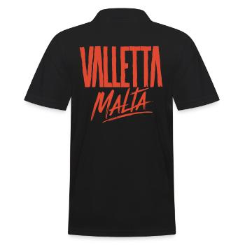 Rappel souvenir de La Valette à Malte - Polo Homme - noir - Dos - Kai (181cm)