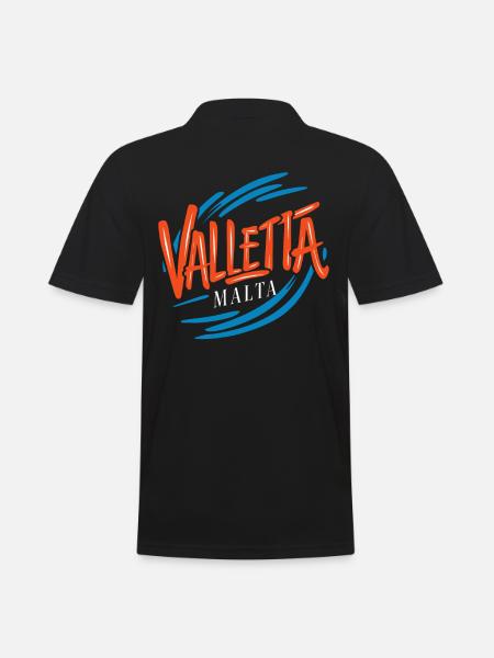Souvenir de La Valette Malte pour les voyageurs - Polo Homme - noir