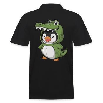 Pingouin en costume de crocodile - Polo Homme - noir - Dos - Kai (181cm)